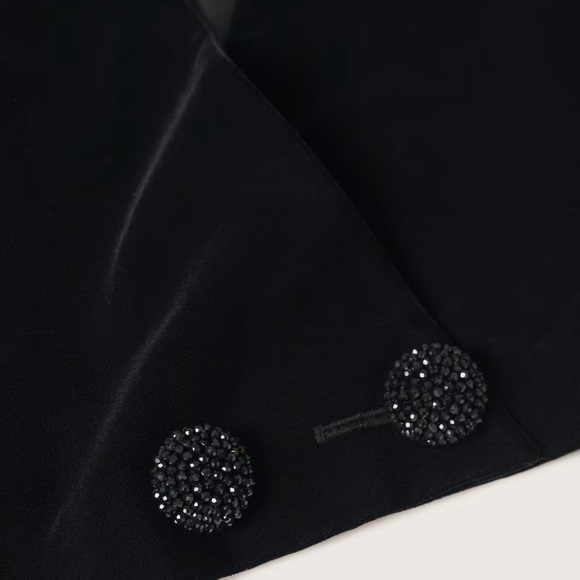 Mango Cropped Velvet Blazer - Picture 6 of 12